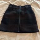 Ganni Miniskirt - Wool, Zipper, Plaid Photo 0