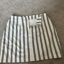 Forever 21 Black And White Striped Skirt Photo 4