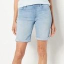 NYDJ NEW  Higher Rise Lightweight Denim Shorts Light Wash Size 16 Curvy Shaping Photo 0