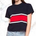 Brandy Melville  "John Galt" Aleena Striped Navy Top Photo 1