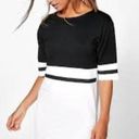 Boohoo  Caris Curve Hem Color Block Shift Dress Photo 1