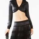 BCBGMAXAZRIA Faux Leather Crop Top Photo 0