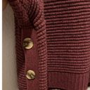 Madewell  Burgundy Side-Button Turtleneck Sweater Photo 6