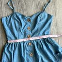 Davi & Dani  Blue Chambray Jeans Button Up Dress Size S Photo 7