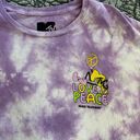 MTV Peace and Love Music Television Purple Tie dye t Photo 3