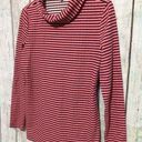 Talbots  Size Small Coral & Black Turtleneck Button Accent Collar ❄️☃️ Photo 0