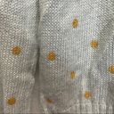 Wooden Ships  Slate Gray & Gold Polka Dot Mohair Wool Blend Long Sleeve Sweater Photo 6