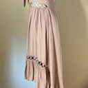 Main Strip NWT!  Apricot Lane Boutique Blush Beige Crochet Cut Out Boho Dress M Photo 1