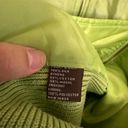 J. McLaughlin  Quilted Sweater Jacket Silk Lime Green Size Small Photo 3