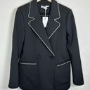 Good American  Scuba Crystal Stud Lined Notch Lapel Long Sleeve Blazer Size M NWT Photo 3