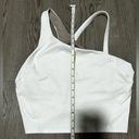 Lululemon  Women’s Everlux Asymmetrical Tennis Workout White Tank Top Exercise Photo 4