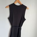 Vince  Sleeveless Pima Cotton Midi Tank Dress in Black Photo 6