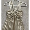 City Triangles  Ivory Pleated Maxi Dress Sleeveless Size 3 Juniors Flowy #2 Photo 5