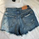 ZARA High Waisted Jeans Denim Jean Ripped Shorts Photo 1