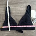 Good American NWT  Sexy Boost Triangle Bikini Top Black Tie Back Size 2 / Medium Photo 11