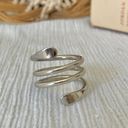 Vintage “Tirzah” Silver Swirl Wrap Ring Statement Classic Eclectic Chunky Western White Photo 5