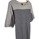 Talbots  Merino Wool Sweater Womens Color Block Sweater Dress Gray Petite S Photo 2