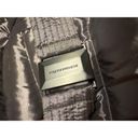 BCBGMAXAZRIA  Belted Down puffer funnel neck Metallic Gunmetal Coat size small Photo 9