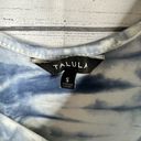 Talula  Aritzia Womens size Small Tie Dye Blue Bodycon Scoop Neck Mini Dress Photo 5