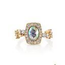 Fragrant Jewels  Nutcracker Collection Aurora Borealis & Clear Rhinestone Ring Photo 1