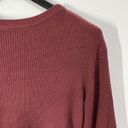 Lululemon  Reversible Crossover Sweater Womens 8 Merlot Round Neck Balloon Sleeve Photo 6