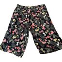 Liz Claiborne  black floral wide leg pant Photo 1