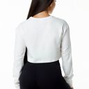 Alphalete Women’s Dynasty Long Sleeve Crop Tee - White , Size Small Photo 1