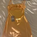 Meshki satin lace slip mini dress in lemon Photo 3