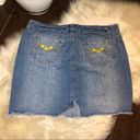 Jessica Simpson  vintage yellow rose patchwork denim skirt sz 20 Photo 5