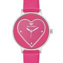 Juicy Couture NWT  Silver & Pink Leather Band Rhinestone Heart Watch Photo 0