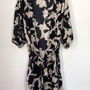 Anthropologie Maison Du Soir  Black Floral Belted Lightweight Kimono ~ Size L/XL Photo 0