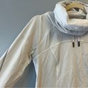 Lululemon  Sweatshirt White Cowl Funnel Neck Drawstring Pullover Jacket Sz 6 EUC Photo 3