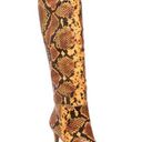 Steve Madden  Kimari Snakeskin Heeled Knee High Boots Mustard Yellow Sz 6.5 Photo 0