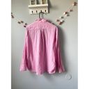 J.Crew  Bubble Gum Pin Gauze Waffle Knit Button Down Top Photo 5