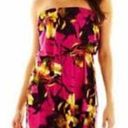 a.n.a  tropical strapless blouson dress size large Photo 1