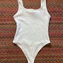 American Eagle  WHITE RIBBED TANK BODYSUIT ONE PIECE Photo 0