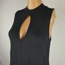 Free People We the  Faye Ribbed Keyhole Blouse Tank Top Shirt Black Sleeveless XS Photo 2