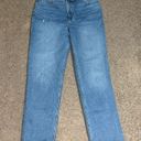 Abercrombie & Fitch  ‘90s Straight Ultra High Rise Criss-Cross Blue Jeans 30 / 10 Photo 1