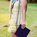 Lulus Floral Lace Yellow Dress Photo 4