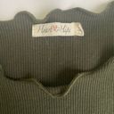 Heart & Hips Olive Green Ribbed Crop Top with Lettuce Edge Photo 3