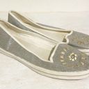 Jack Rogers  Size 9 Gray Glitter Mila Flats Womens Sparkles Slip On Shoes Photo 4