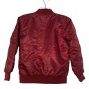 Brooklyn Cloth Brooklyn Clothe 1896 Burgundy Zipper up Bomber Jacket with Jacket Size Large Photo 2