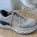 Hoka  One One Bondi 7 Lunar Rock Black Iris Road-Running Sneakers Size 9.5 Wide Photo 0