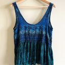 Ecote Urban Outfitters  Blue Green Low Back Tank Top Womens Size M Peplum Photo 1