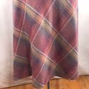 American Vintage Vintage LeVoys Pink Plaid High Waist Midi Skirt Photo 9