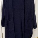 Lush Clothing Navy Blue Distressed Cardigan Photo 0