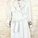 BCBGMAXAZRIA  Trench Coat Womens XS White Pinstripe Aurora Belted Jacket NWT $268 Photo 6