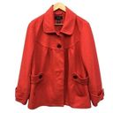 Style & Co Women’s Red Wool Blend Pea Coat 18W Photo 0