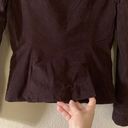 BCBGMAXAZRIA BCBGMaxAzia Women's Brown Ruffle Collar Career Corduroy Blazer Size Small, Lined Photo 4