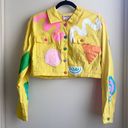 Dolls Kill x Zig Zag Painted Lemon Drop Trucker Jacket Photo 2